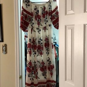Off the shoulder maxi dress